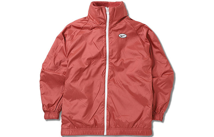 (WMNS) Nike logo lamb's wool reversible Stay Warm Stand Collar Jacket Red CZ4064-897