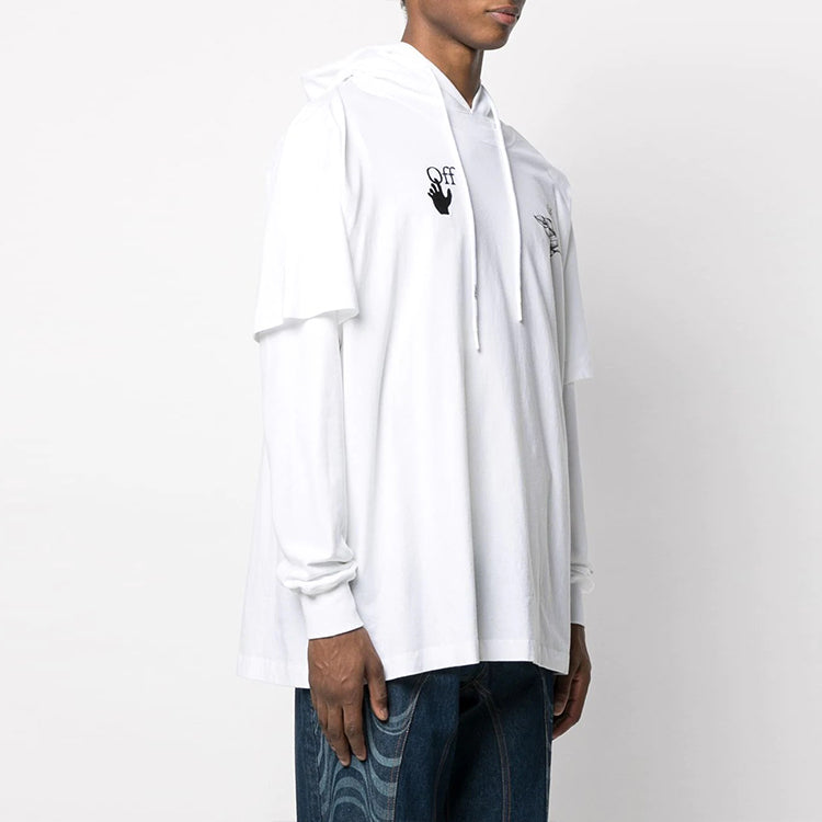 Off-White SS21 Casual Pattern Printing White OMBB051R21FLE0030110