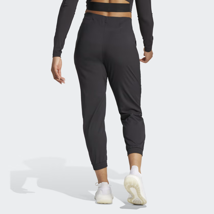 (WMNS) adidas Aeroready Train Essentials Minimal Branding Woven Pants Logo 'Black' IJ5923