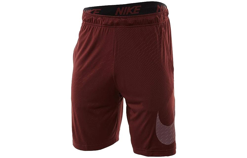 Nike Dri Fit Emboss Training Shorts 'Dark Red' 860567-619