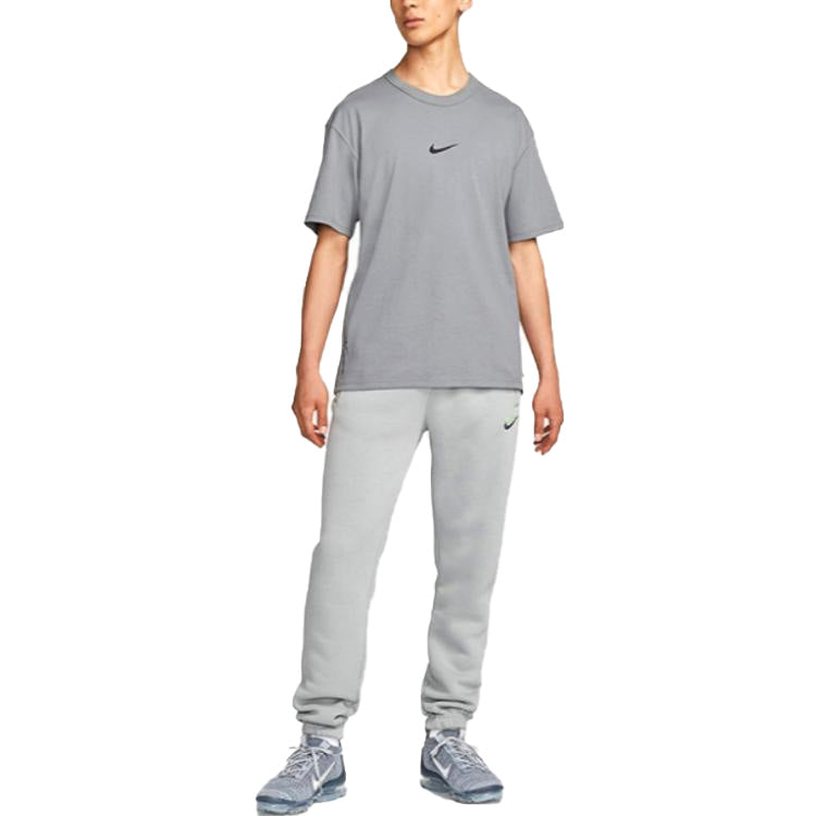 Nike Sportswear Premium Essentials Alphabet Logo Printing Round Neck Short Sleeve Gray DX6307-084
