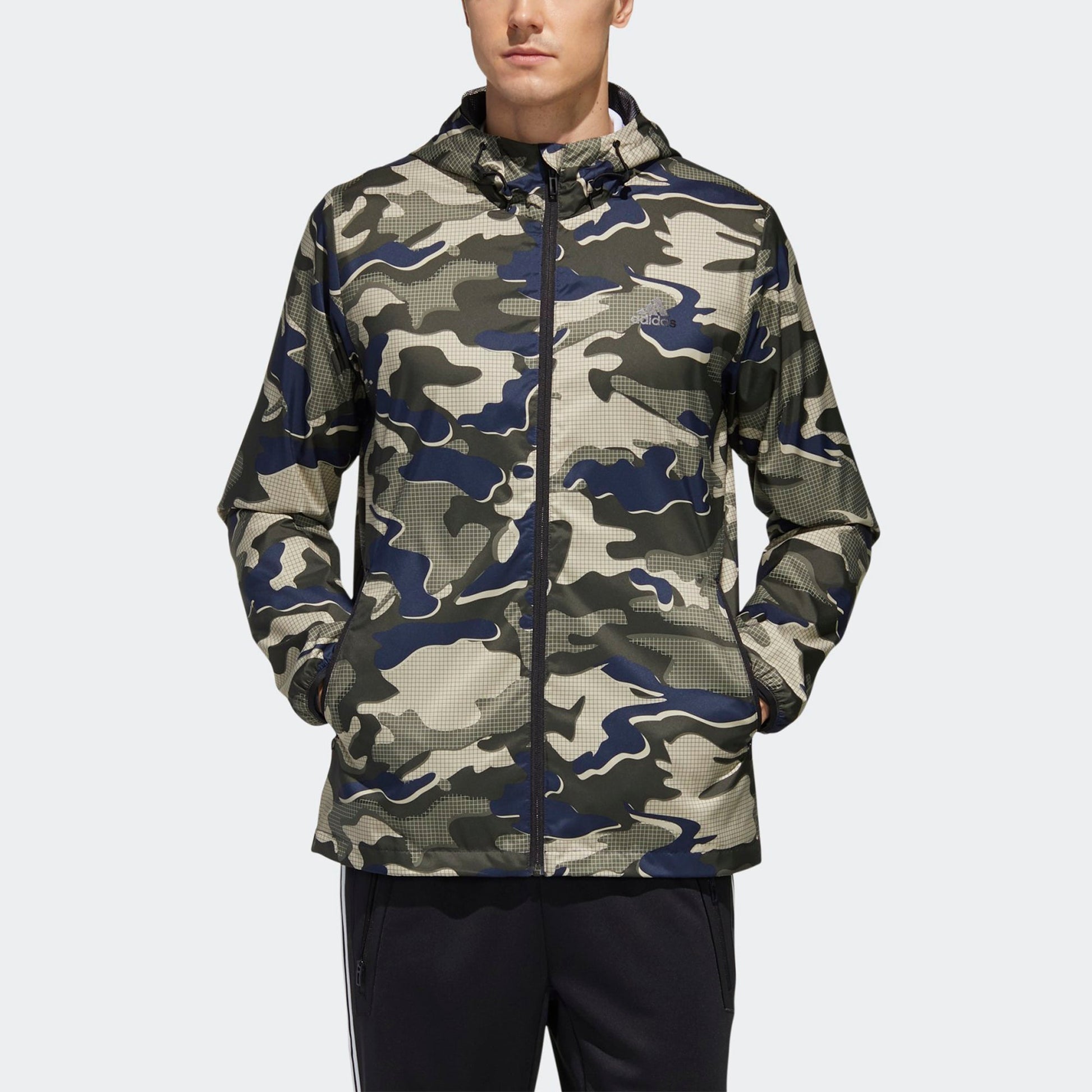 adidas Mh Wb Camo Camouflage Sports Hooded Jacket Asia Edition Camouflage GF3966