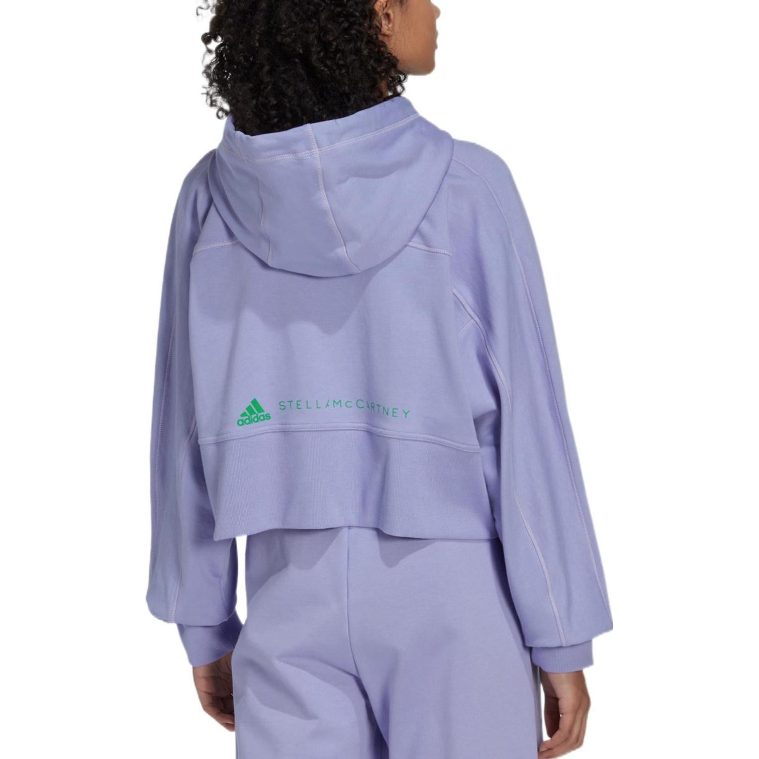 (WMNS) adidas adidas by Stella McCartney Cropped Hoodie Asia Sizing 'Purple' IB5892