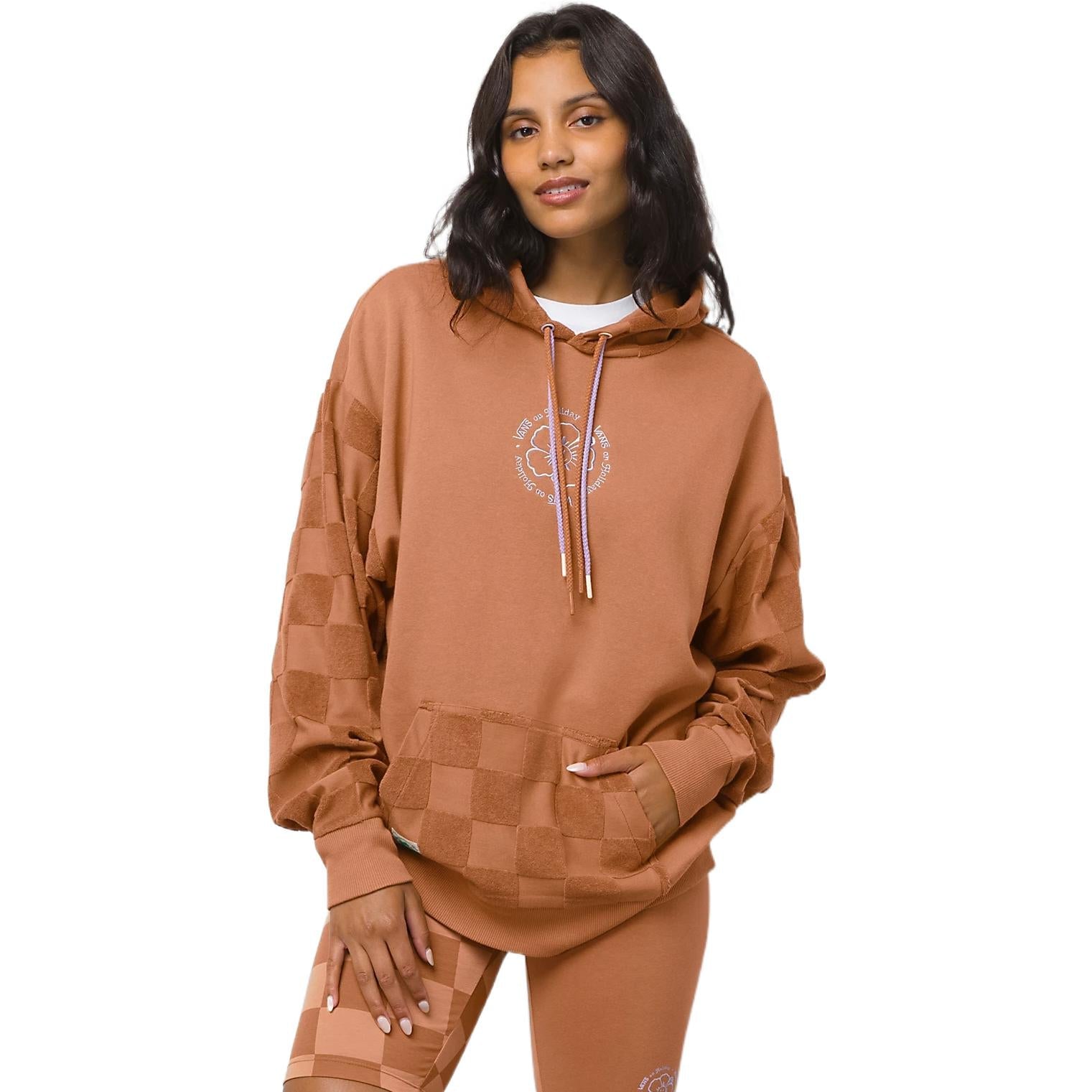 (WMNS) Vans X EM on Holiday Pullover Hoodie 'Brown' VN0A7YKNYLY