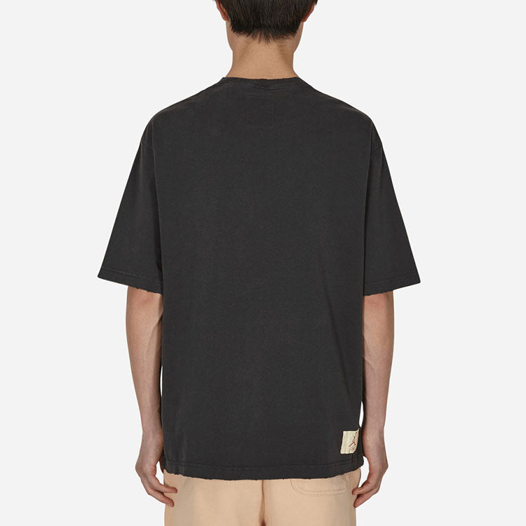 Air Jordan x Union Crossover Solid Color Breathable Logo Round Neck Short Sleeve US Edition Black DM2843-045
