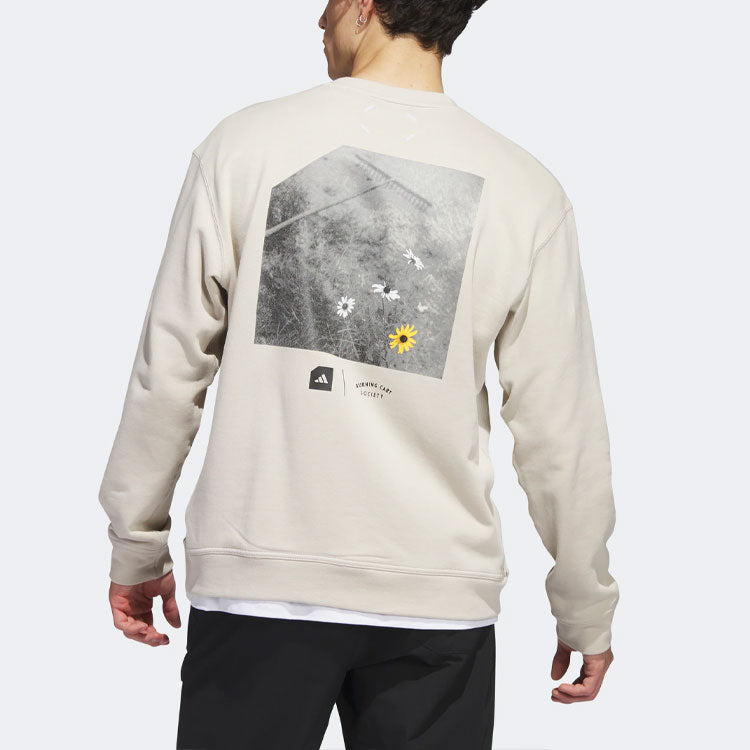adidas Adicross x Burning Cart Layer Crew Golf Sweatshirt 'Beige' HS5607