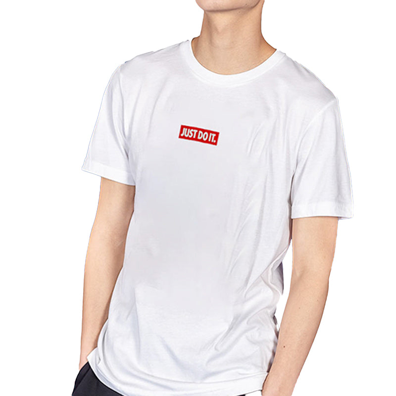 Men's Nike JDI White Red Logo Japan KL Limited Short Sleeve T-Shirt AR0595-100