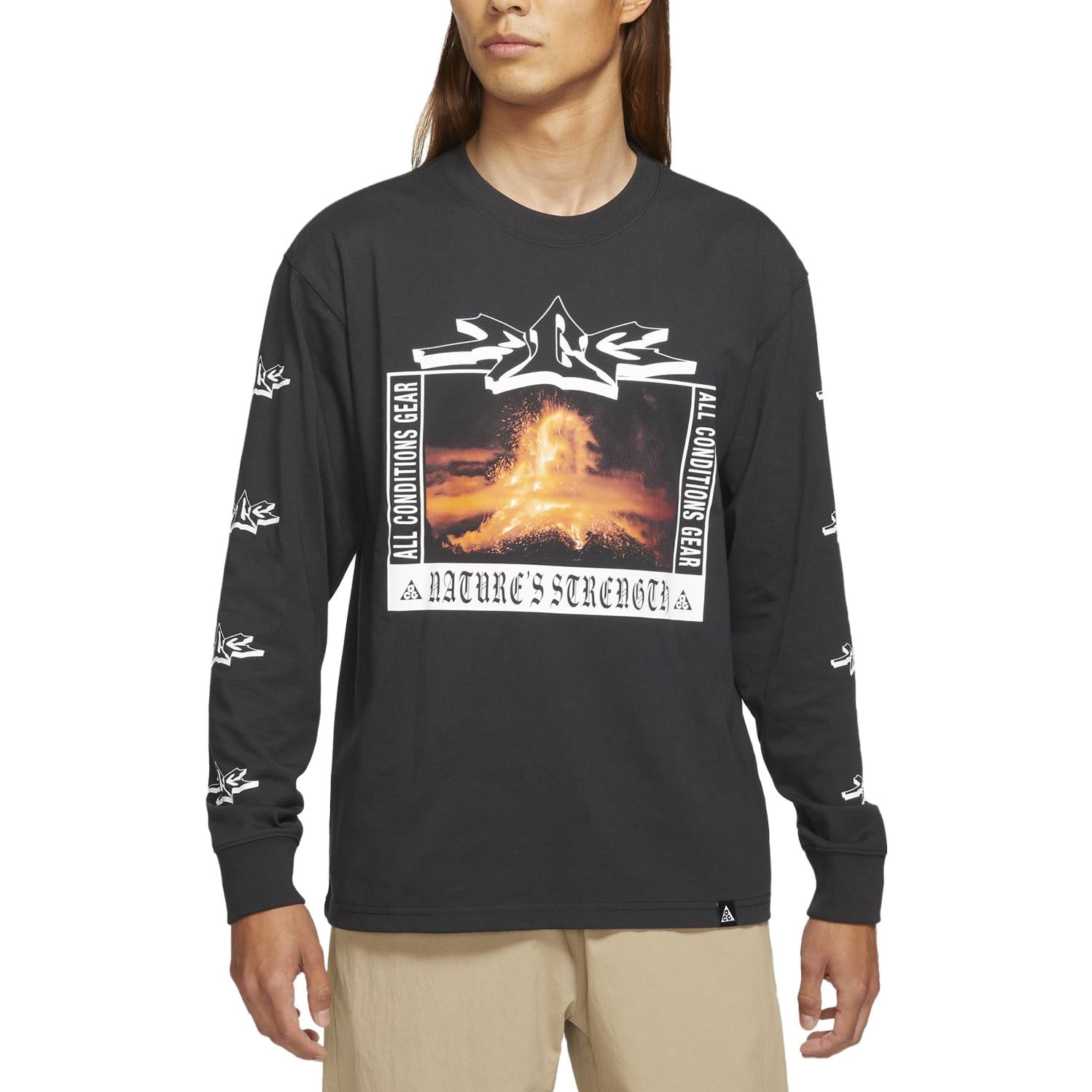 Nike ACG Long-Sleeve Volcano Tee 'Black Volcano' DJ1141-010