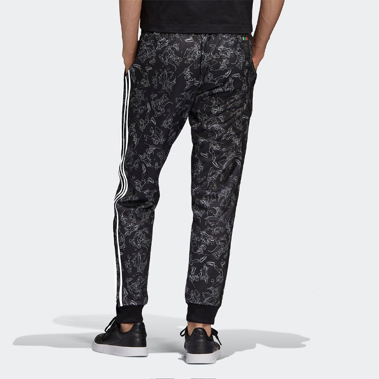 adidas x Disney Goofy Sst Tp Crossover Printing Sports Pants Black GD6028