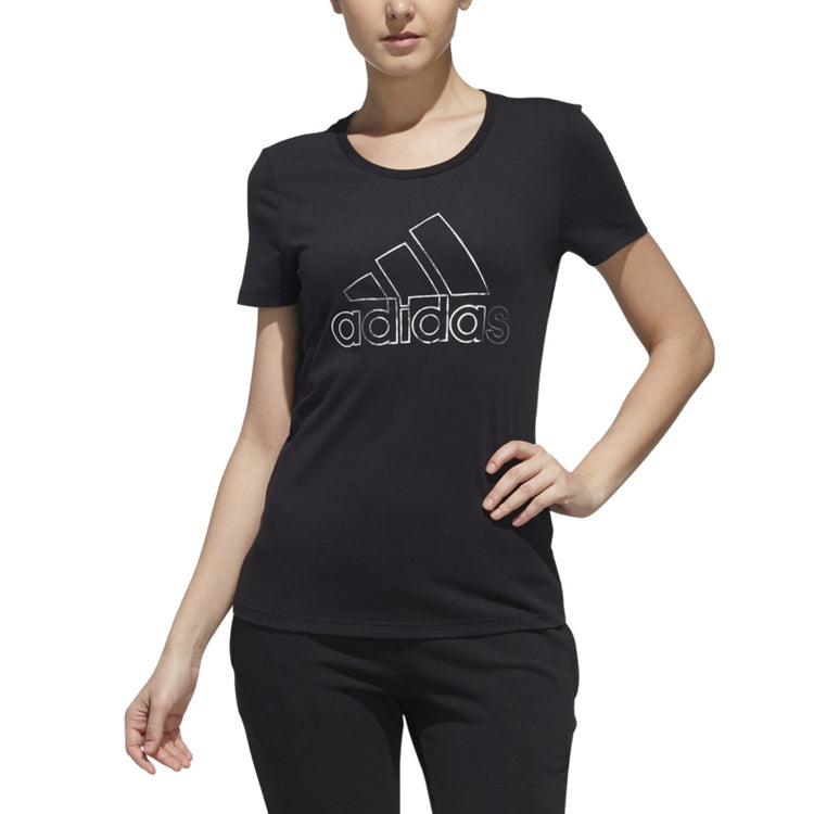 (WMNS) adidas Training Short Sleeve Black DY8680