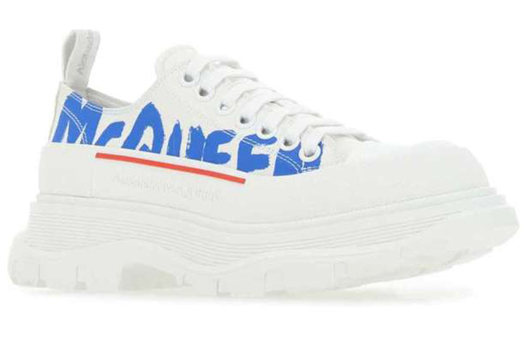 Alexander McQueen Tread Slick Sneakers 'White Blue' 682421W4RQ99357