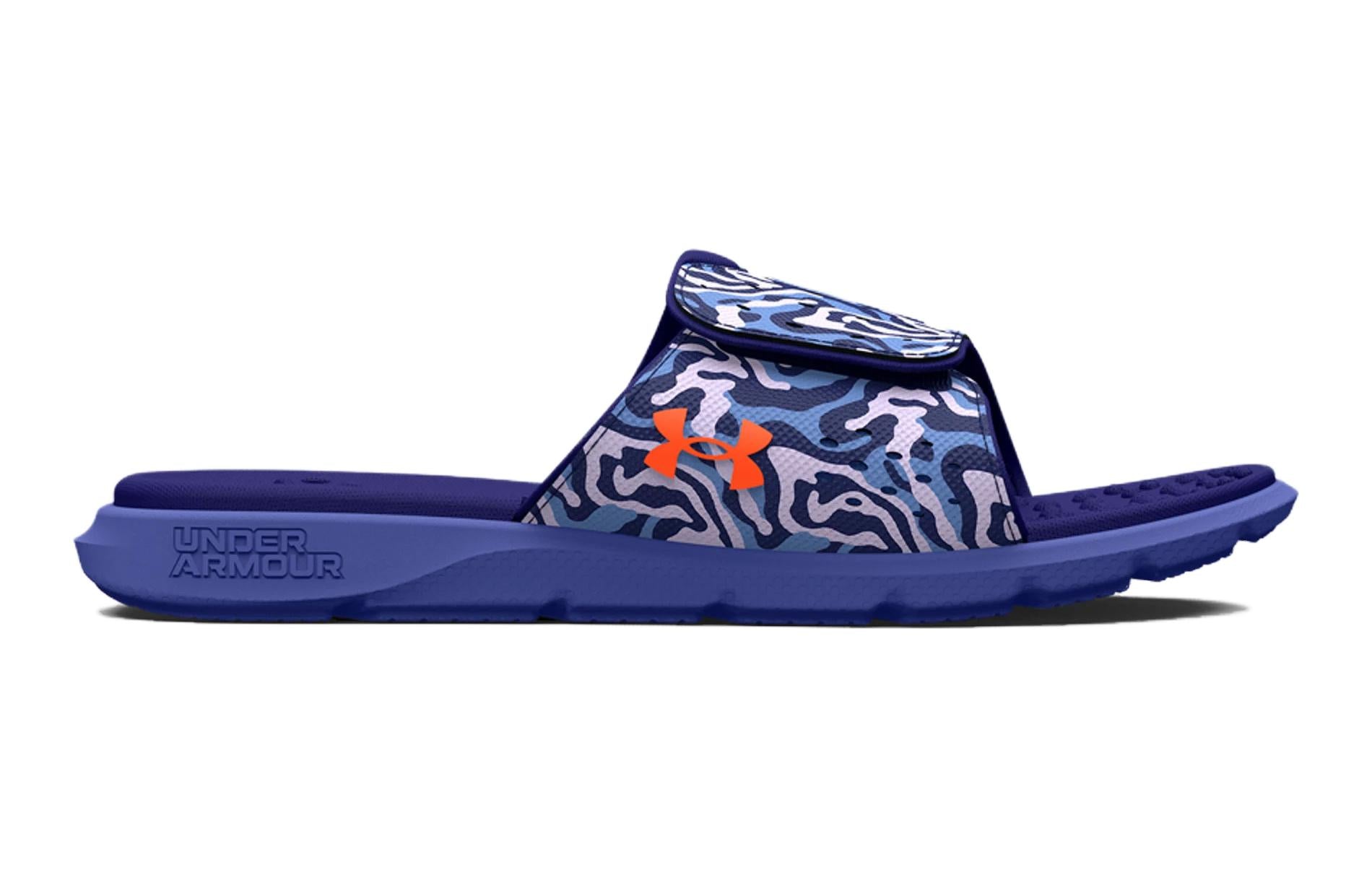 (WMNS) Under Armour UA Ignite Pro Graphic Strap Slides 'Blue Purple' 3026028-400
