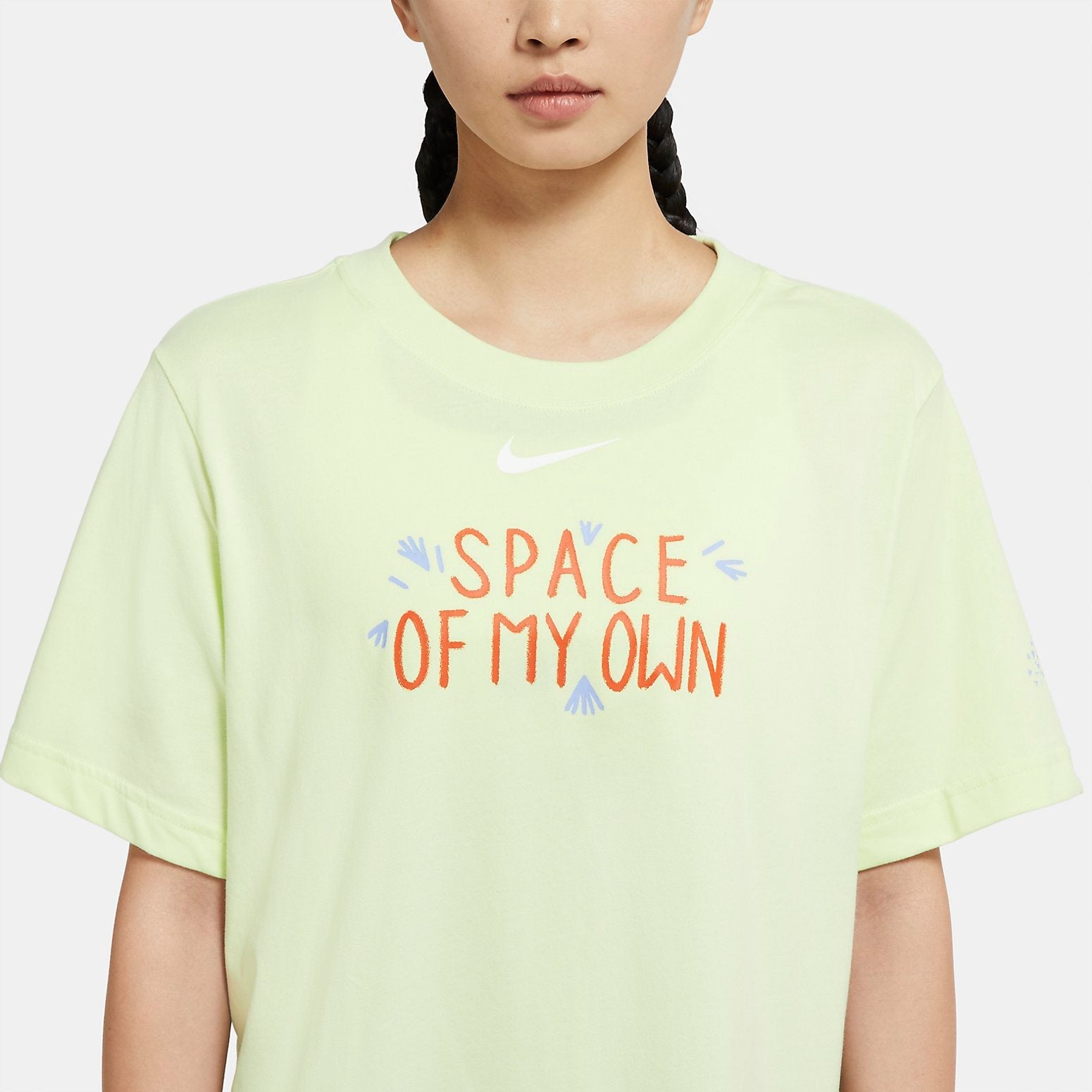 (WMNS) AS W NK DF B. GARDEN SS Tee LIME ICE DM7913-303
