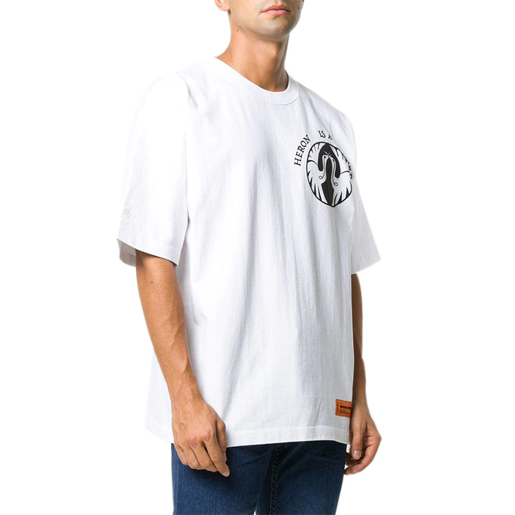 Men's HERON PRESTON Printing Short Sleeve White HMAA019F20JER0040110