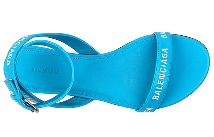 (WMNS) Balenciaga Leather Sandals 'Blue' 551154WA7614441