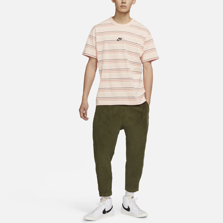 Men's Nike Solid Color Corduroy Cone Cropped Casual Pants/Trousers Green DO2324-326