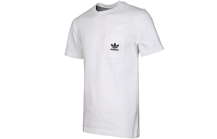 adidas Pocket T-shirt 'White Black' CW5175