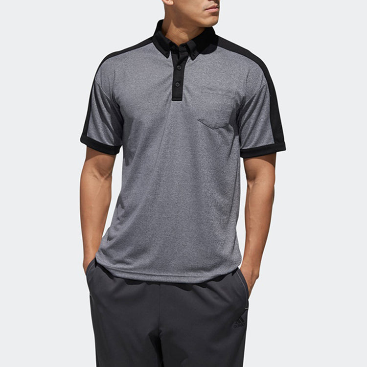 adidas Chest Pocket Short Sleeve Polo Shirt Gray DV0988
