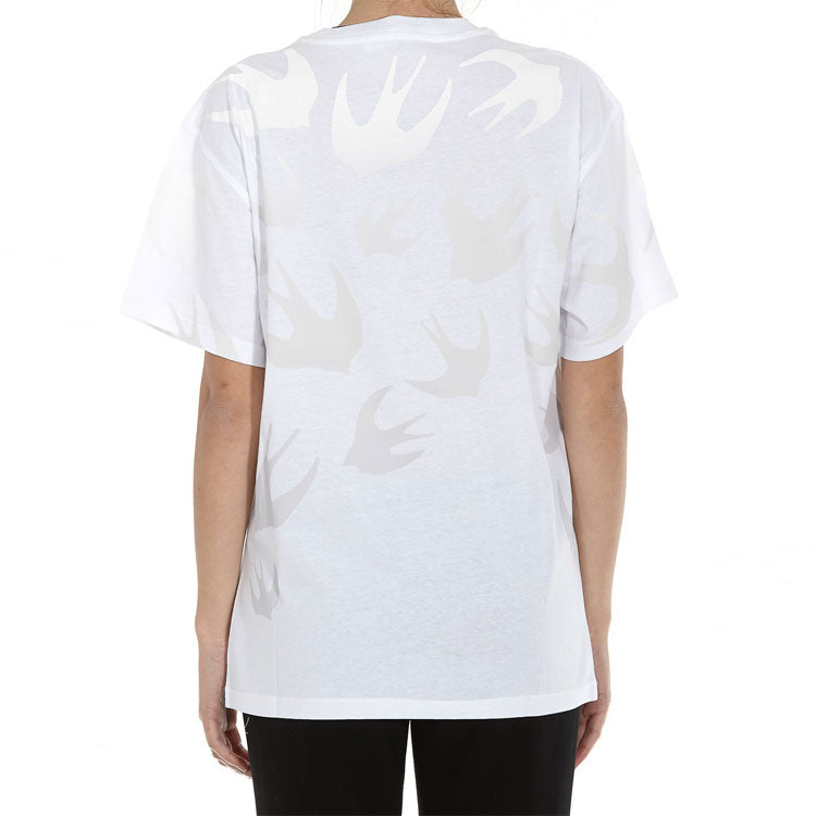 McQ Alexander McQueen SS21 Swallow Pattern Short Sleeve White 583305-ROT43-9000