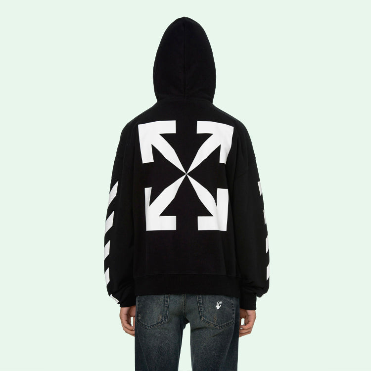 Off-White Blue Monalisa Over Hood 'Black' OMBB037R21FLE0011001