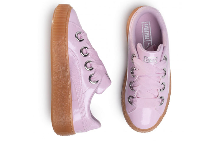(WMNS) PUMA Basket Platform Kiss Leisure Board Shoes Pink 366822-03