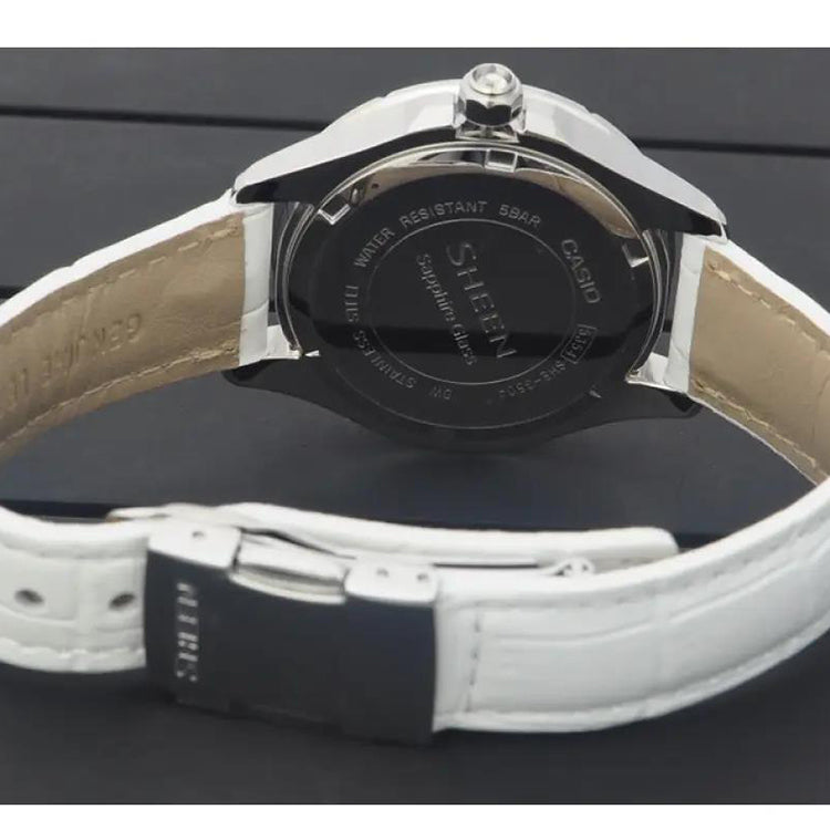 CASIO Waterproof Sports SHEEN Silver Analog SHE-3504L-7AU