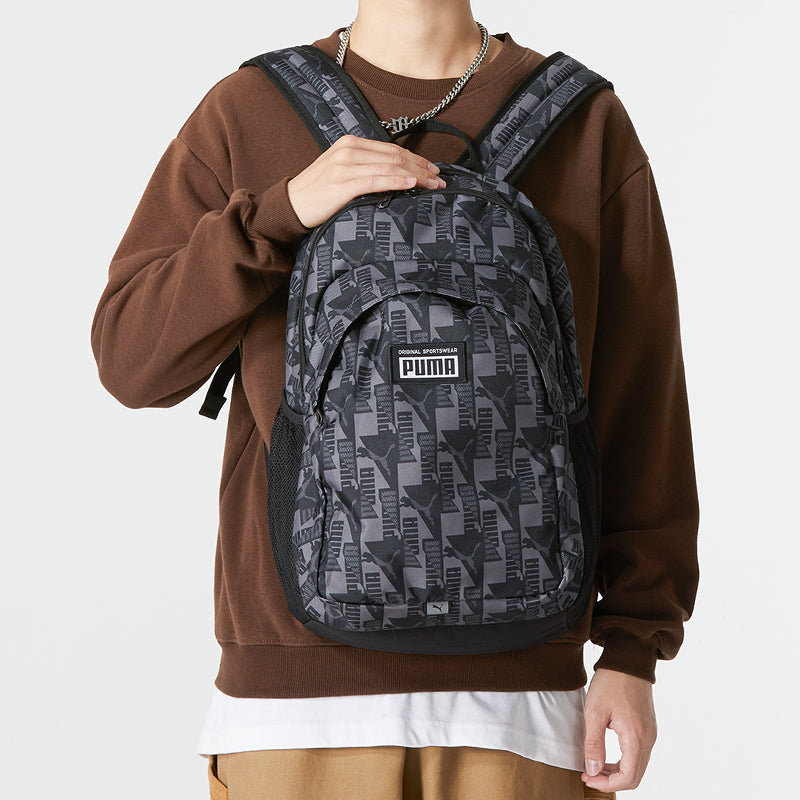 PUMA Academy Backpack 'Black Grey White' 079133-04