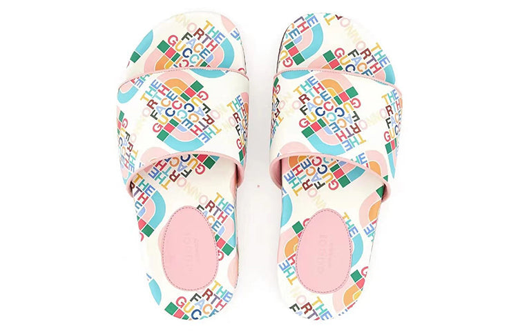 (WMNS) Gucci x The North Face Leather Sandal 'White Multicolor' 685636-CPDH0-5880