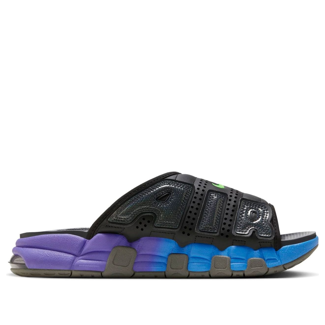Nike Air More Uptempo Slides 'Black Blue Purple Gradient' FN8893-034
