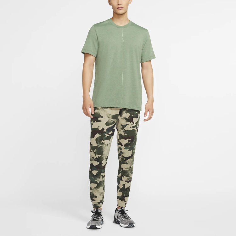 Nike Yoga Dri-FIT Quick Dry Pullover Short Sleeve Silver Green Silvergreen CT6477-337