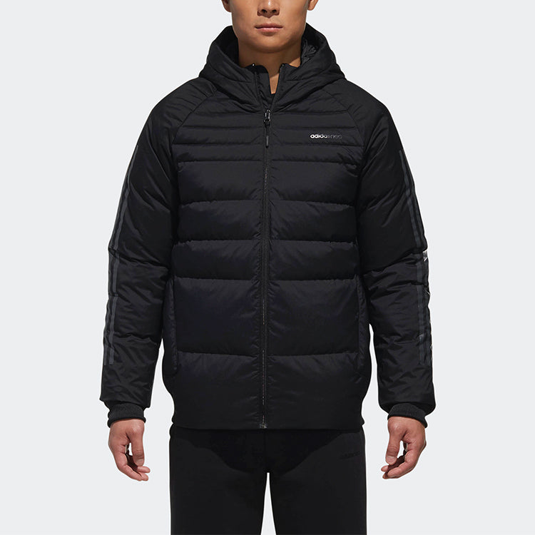adidas neo Down Jkt Hooded Down Jacket Men's Black DM2197