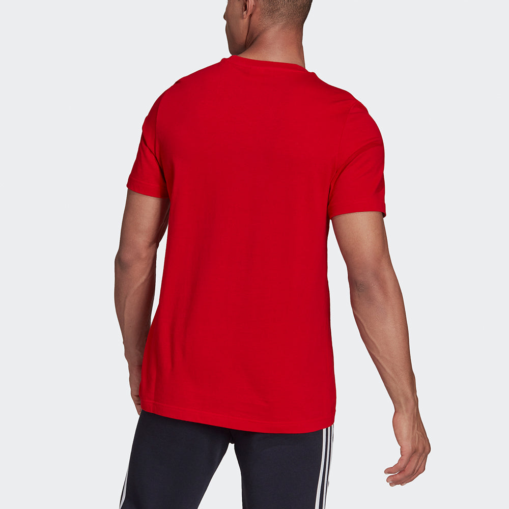 adidas M Ddlbmb S G T Alphabet Printing Sports Round Neck Short Sleeve Red GS6284
