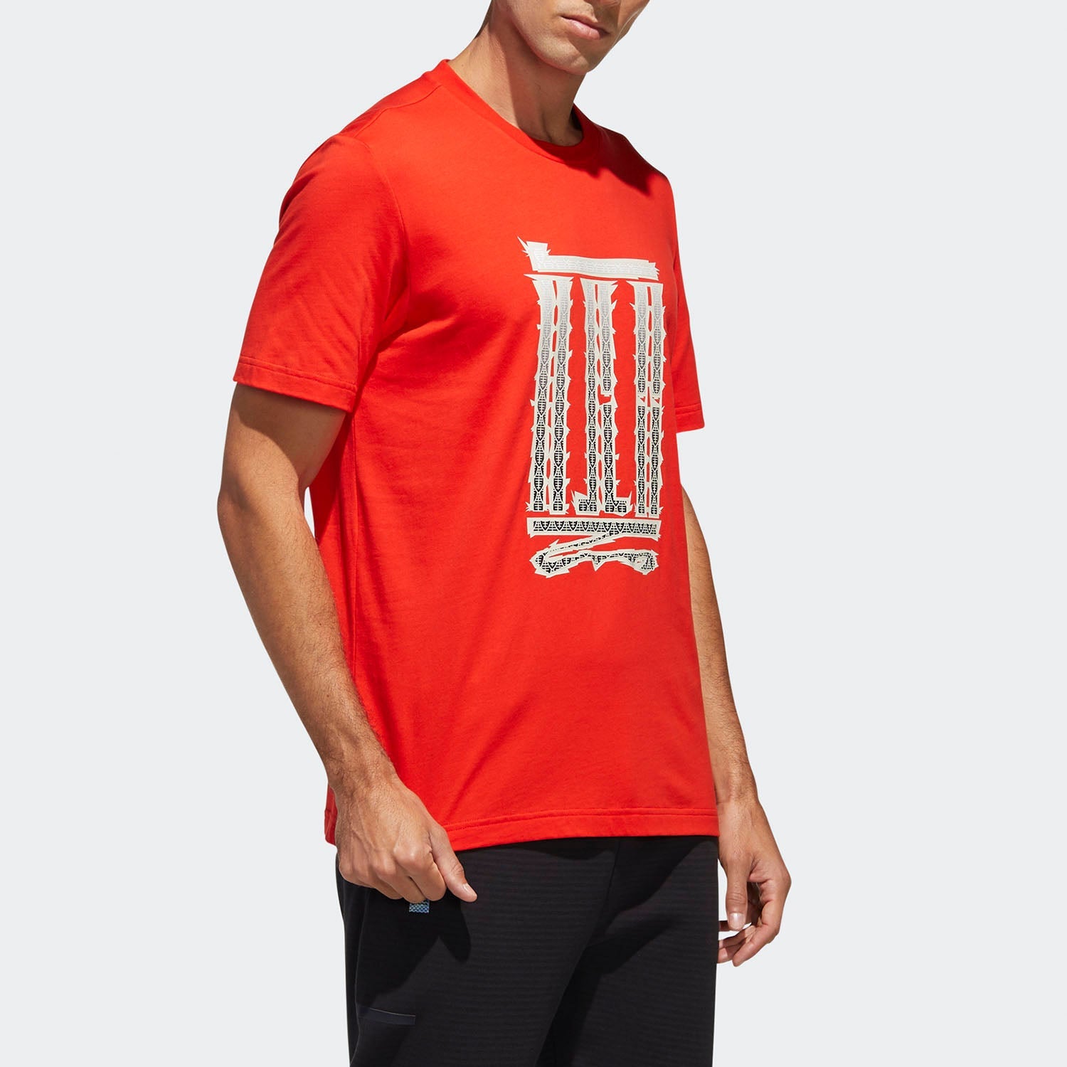 adidas Cozy Breathable Round Neck Short Sleeve Red GL8193