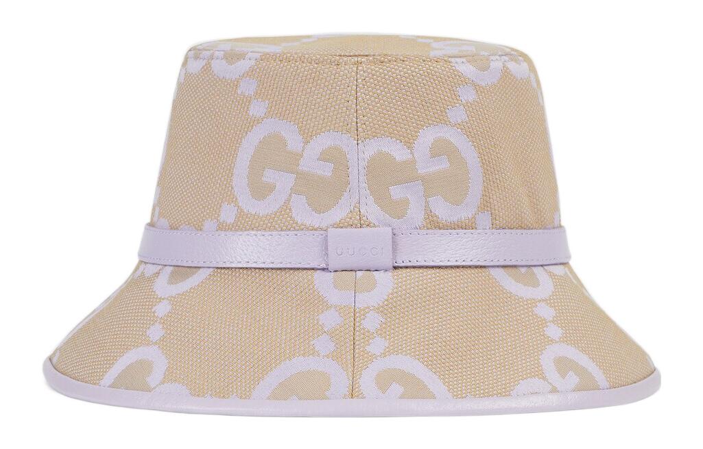 (WMNS) Gucci Jumbo GG Bucket Hat 'Beige Lilac' 730336-3HAPT-8871
