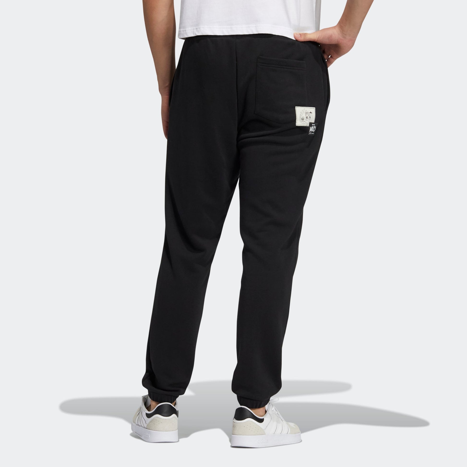 Men's adidas neo Radio W TP Multi-Color Logo Sports Pants/Trousers/Joggers Black HG9042