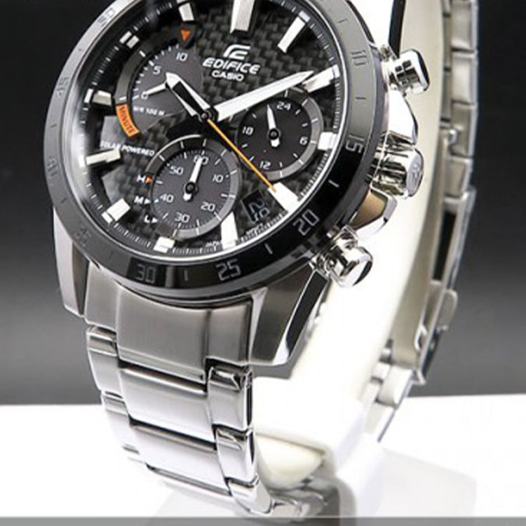 CASIO Waterproof Shockproof EDIFICE Solar Powered Quartz Sports Sapphire Crystal Mens Black Analog EQS-930DB-1AV