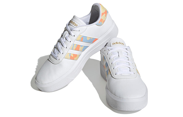 (WMNS) adidas neo Court Platform 'White Blue Orange' H06298