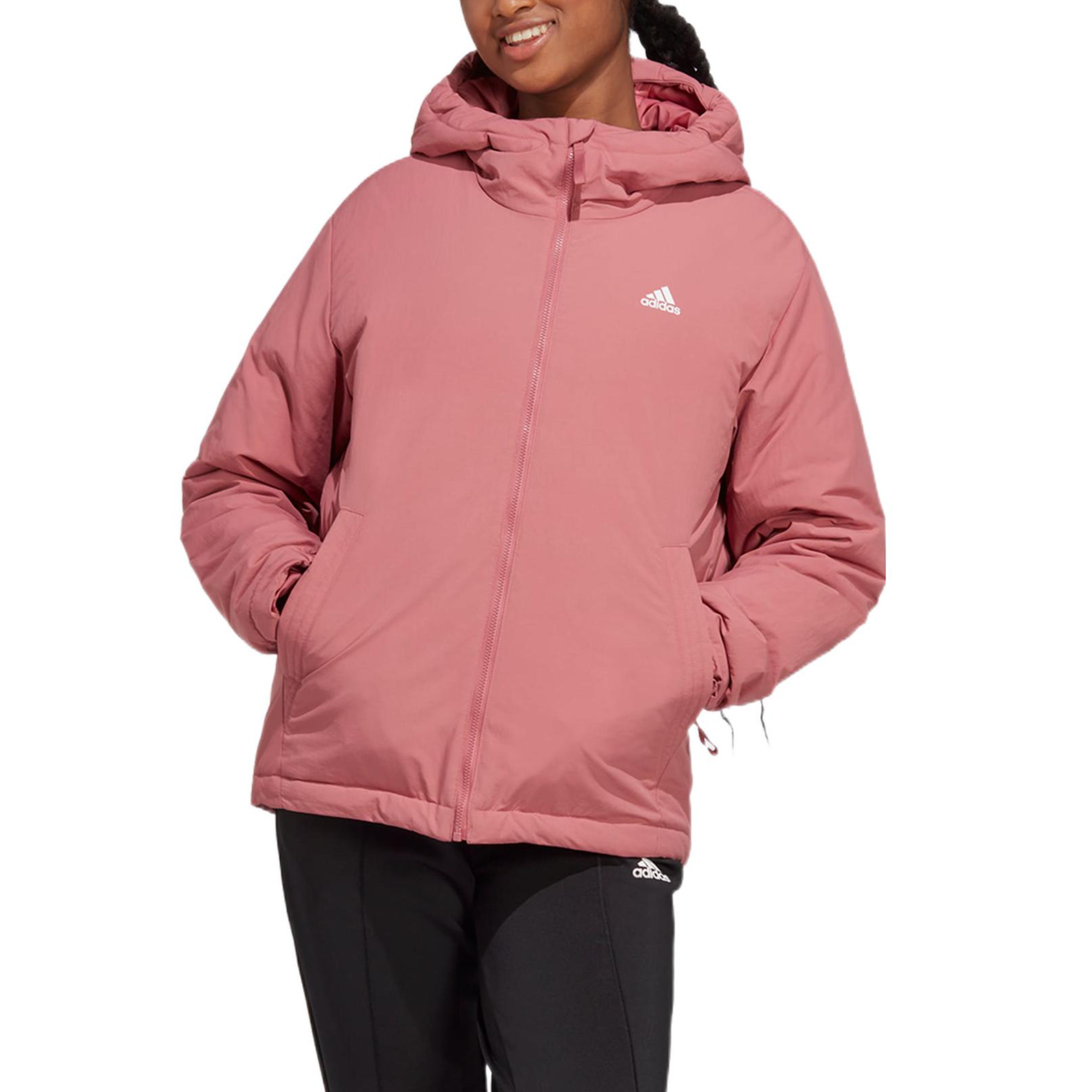(WMNS) adidas BSC Sturdy Insulated Hooded Jacket 'Pink' HM2266