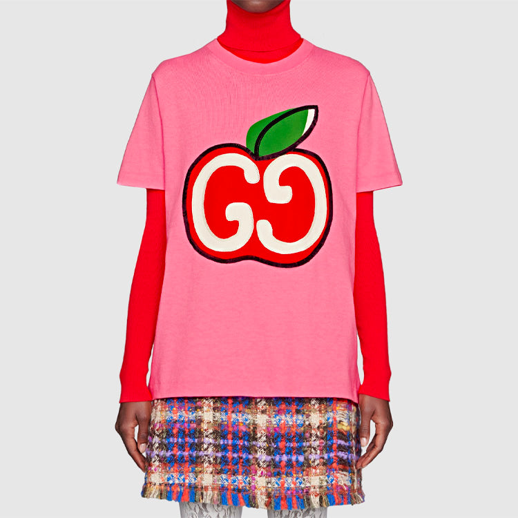 (WMNS) Gucci GG apple print Apple Printing Female Pink 580762-XJB7U-5412
