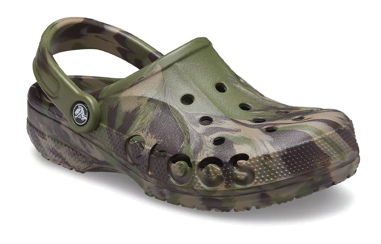 Crocs Baya Marble Fashion Outdoor Unisex Military Green Sandals 206935-3TC