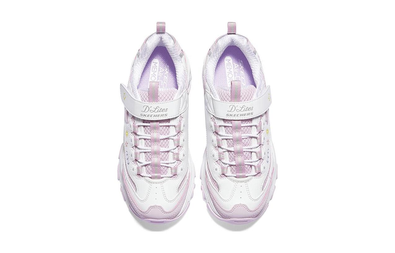 (GS) Skechers D'Lites Bright Blossoms 'White Purple' 319020L-WLV
