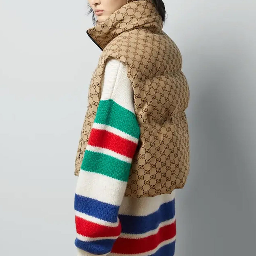 (WMNS) Gucci GG Canvas Padded Vest 'Beige' 776838-ZAPIO-2190