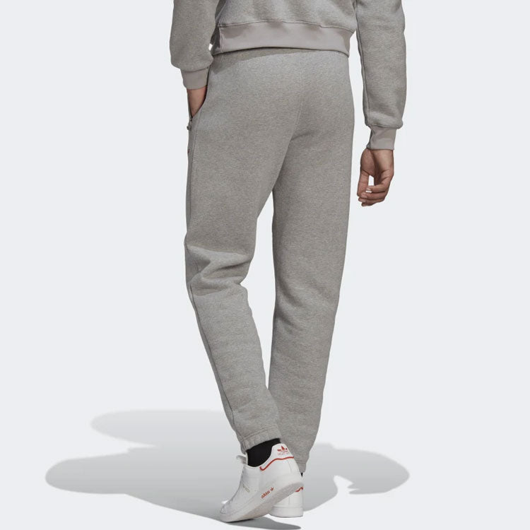 Men's adidas originals Solid Color Logo Straight Athleisure Casual Sports Long Pants/Trousers Gray HF4894