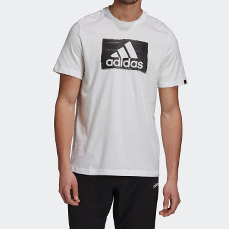 adidas BRUSHSTROKE Sports Running Gym Training Tops White GD5894