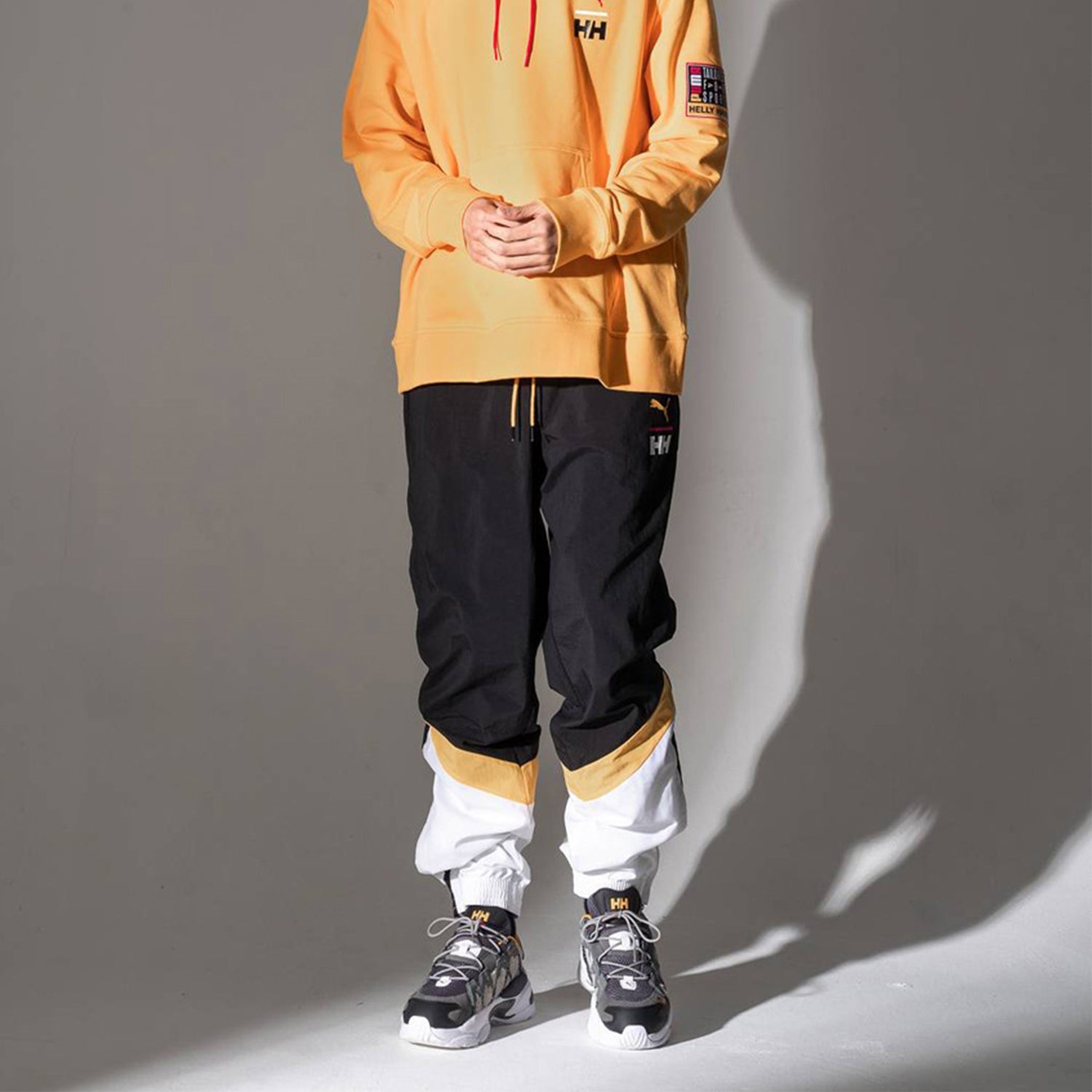 PUMA x Helly Hansen Tailored For Sport Mens Track Pants 'Black White Yellow' 597145-89
