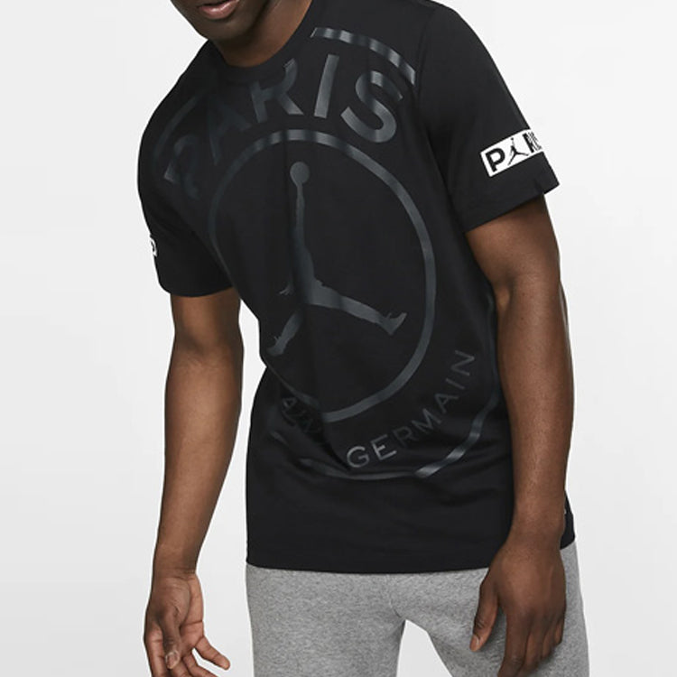 Air Jordan SS20 As M J Psg Logo Tee Paris Saint-Germain Flying Man Pattern Short Sleeve BQ8385-010