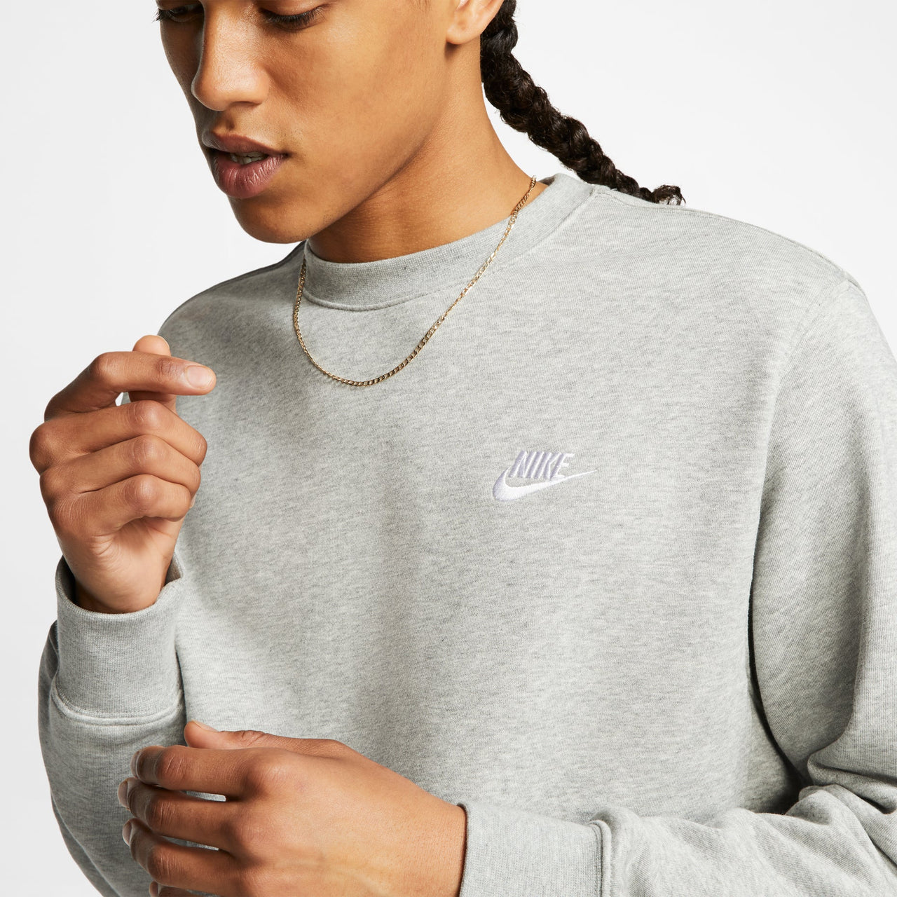 Nike Men Sportswear Club French Terry Crew Gray BV2667-063