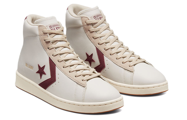 Converse Pro Leather High 'White Deep Bordeaux' 171606C