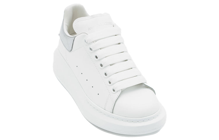 (WMNS) Alexander McQueen Oversized Sneaker 'Silver Crocodile' 553770WHYBQ9071