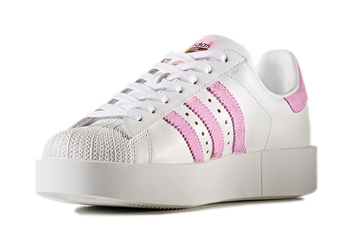 (WMNS) adidas originals Superstar Bold 'White Pink' BY9076